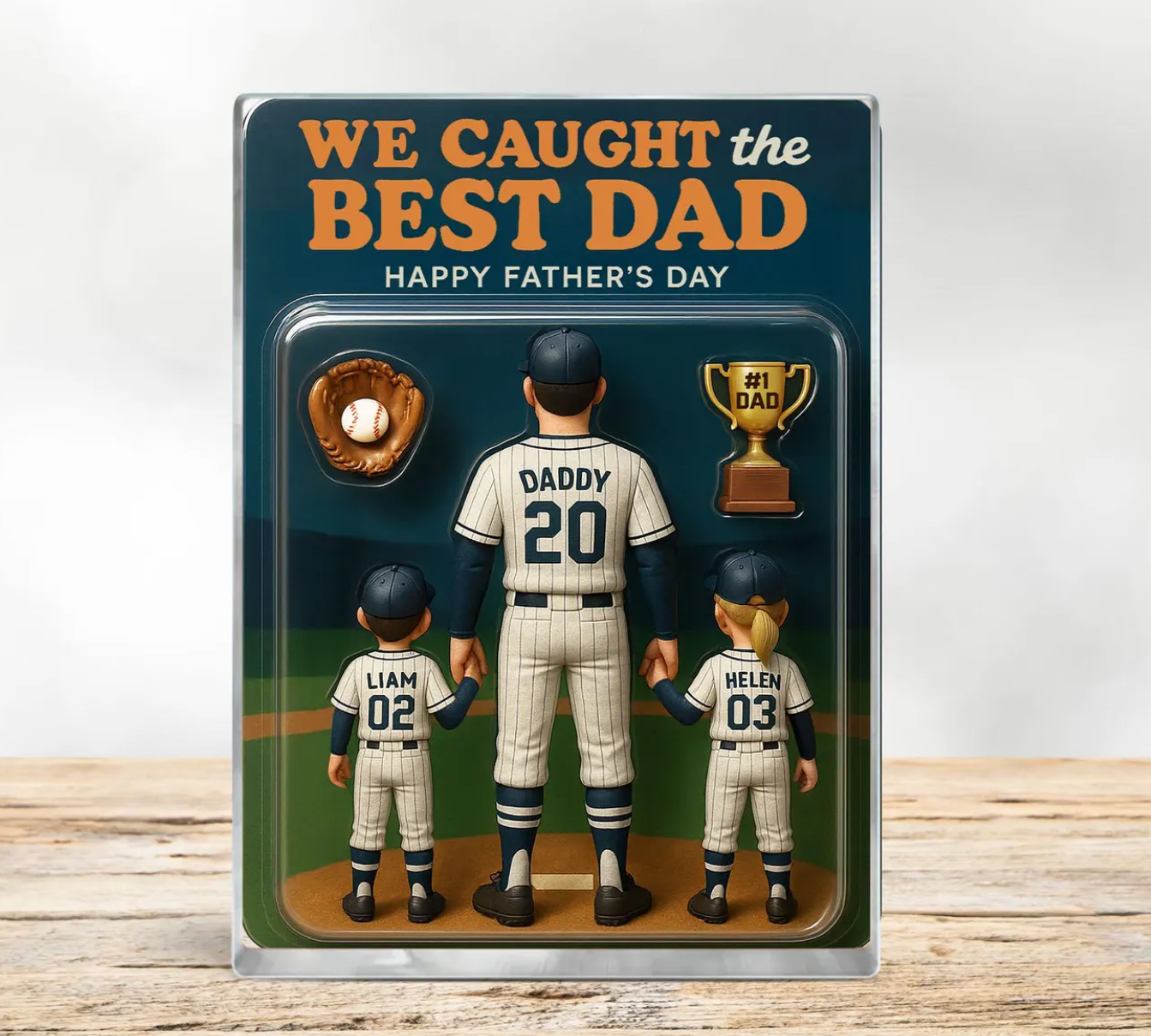 Personalized Custom Baseball Plaque - Family Gift for Fathers