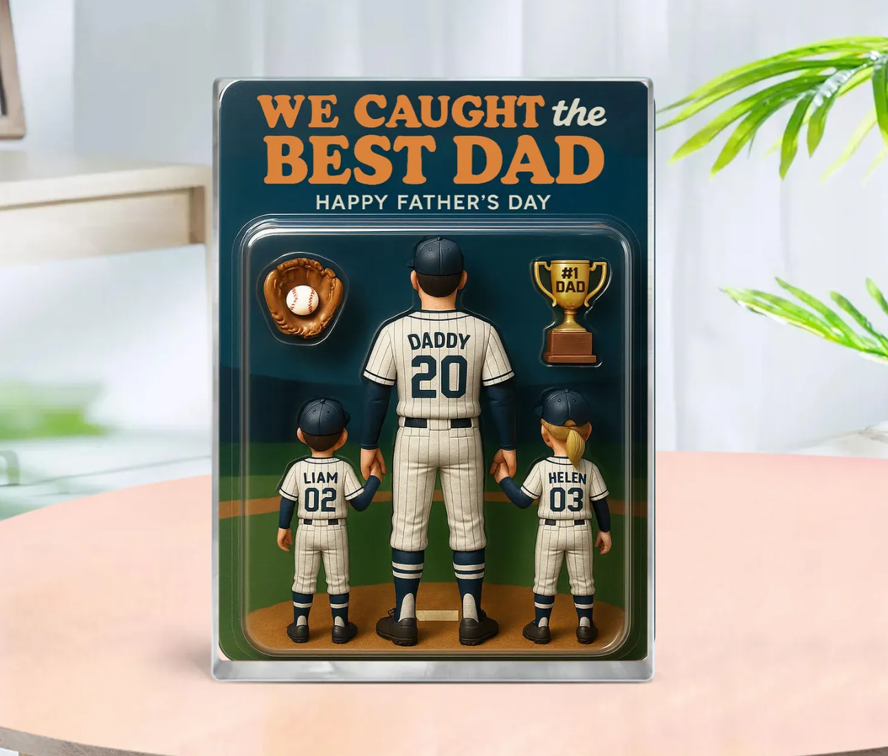 Personalized Custom Baseball Plaque - Family Gift for Fathers